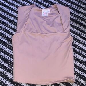 Sleeveless Beige Top